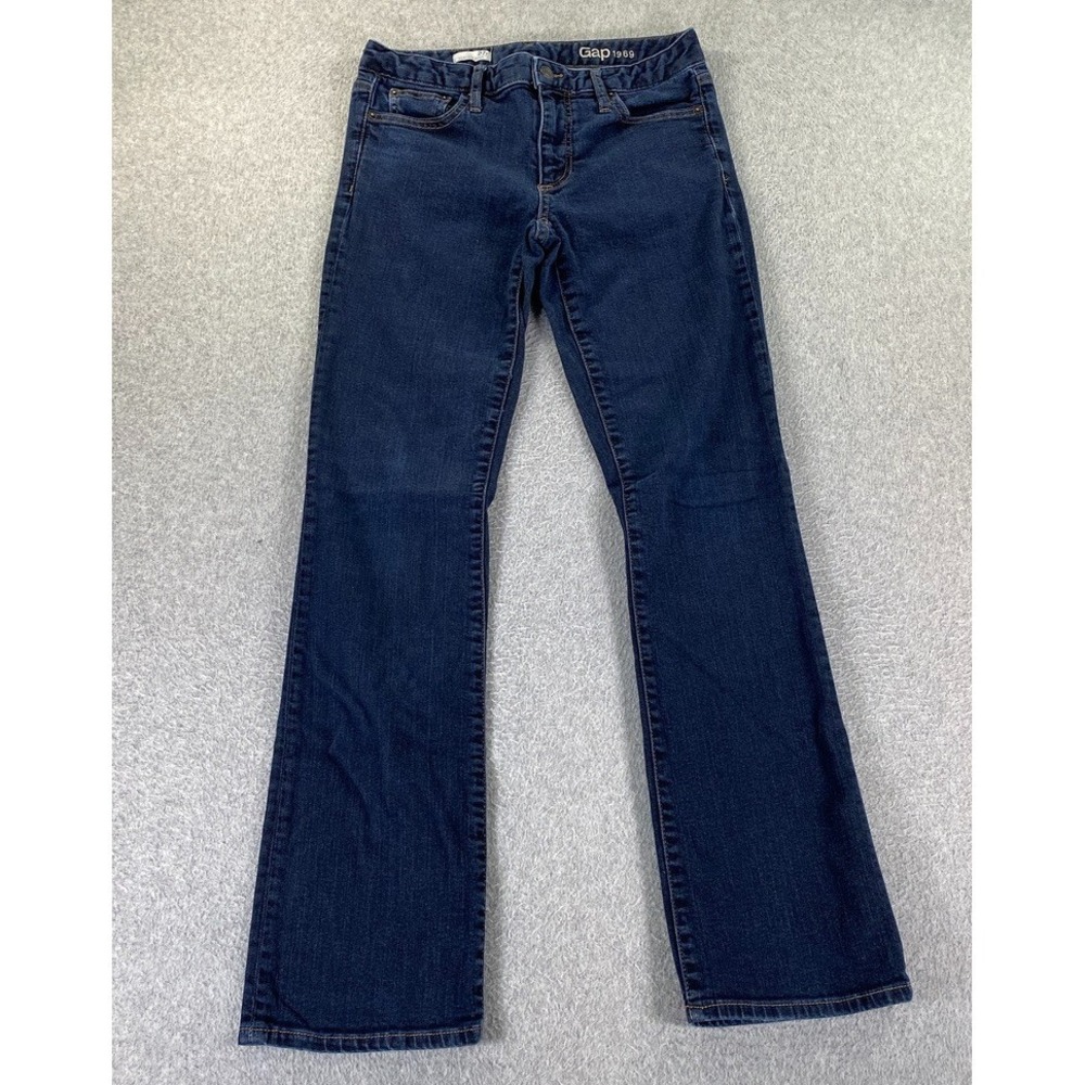 GAP Womens Perfect Boot Jeans Size‎ 27 R (Fits 29) Dark Wash Mid Rise Bootcut